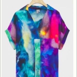 Anthropologie x Bl-nk Carmel Tie-Dye Blouse